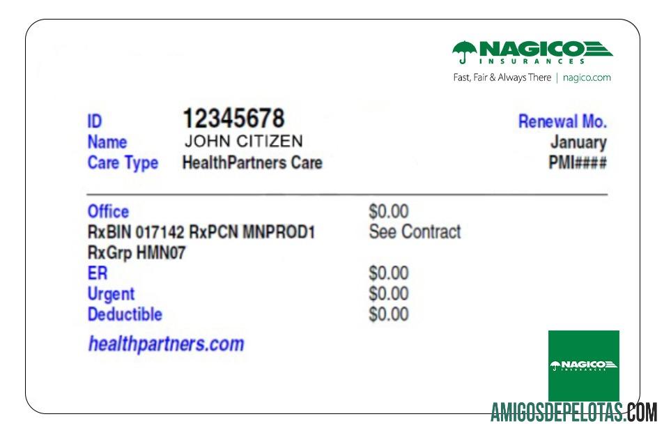 Cartão de seguro saúde da Dominica modelo
